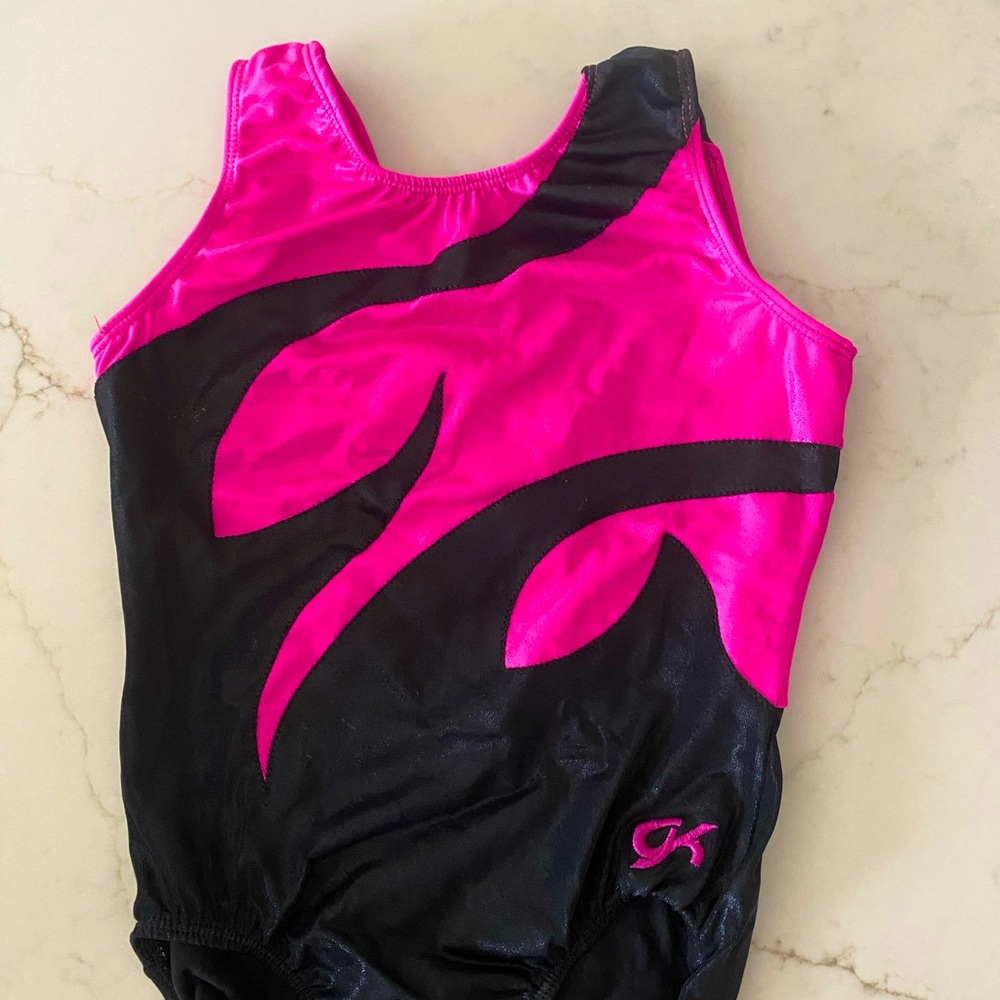 GK Elite Gymnastics Leotard Pink and Black